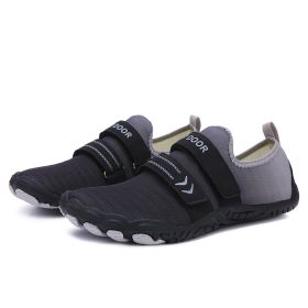 Fitness Yoga Outdoor Large Size Hiking Shoes (Option: A05 black-46)
