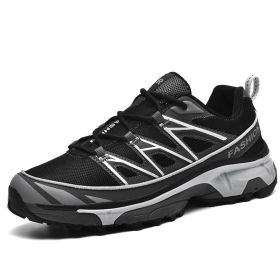 Running Shoes Mesh Sneakers Hiking Boots (Option: Peat Black-44)